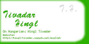 tivadar hingl business card